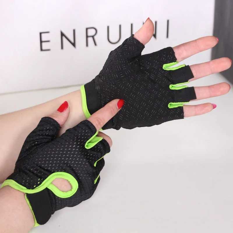 Cycling Fingerless Gloves Professional Gym Fitness Breathable Anti-Slip Women Men Half Finger Summer Fishing Female Bicycle Bike M260311