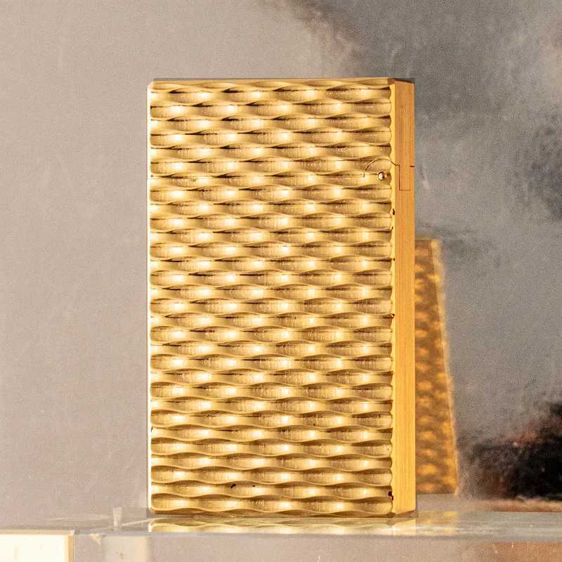 High-end Brass Oil Lighter Crisp Sound When Opening The Lid Fashionable and Stylish for Men Side-slip Grinding Wheel N260311