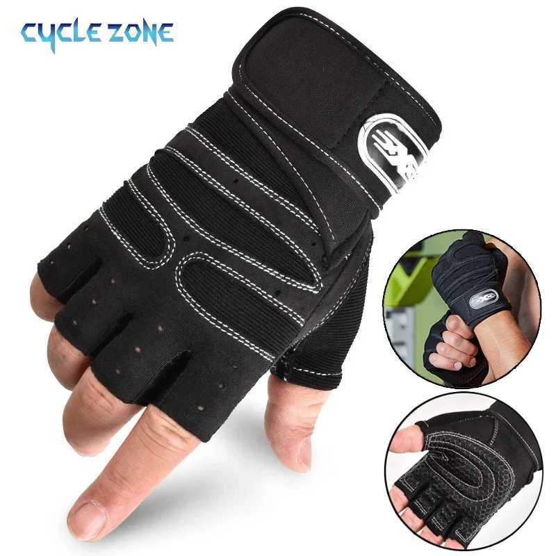 Fitness Half Finger Gloves Men Women Weight Lifting Gloves with Wrist Support Riding Non Slip Horizontal Bar Exercise Training M260311
