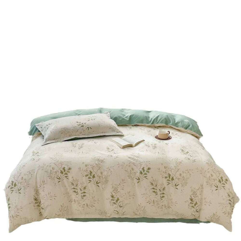 43colours, Four piece sheet gift set, home textile brushed comfortable solid color Christmas couple bed cover H260311