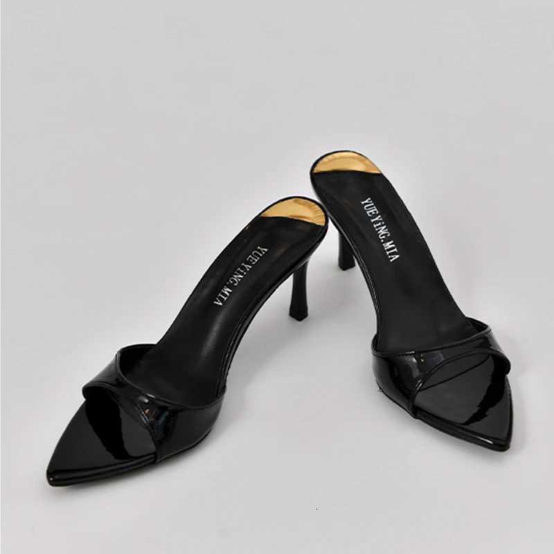Sexy Stilettos Party Ladies Sandals 2025Summer Ladies Pointed Designer Simple Daily Casual Office Mature Open Toe Women Slippers K260311