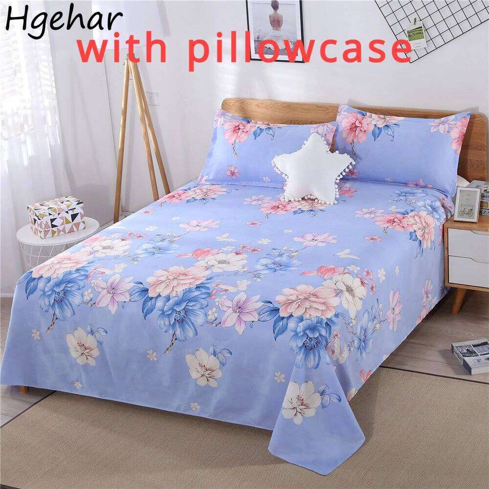 Sheet Sets 3pcs Pillowcase Household Dormitory Student Washed Breathable Skin-friendly Four Season Bedspread King Queen Size Ins H260311