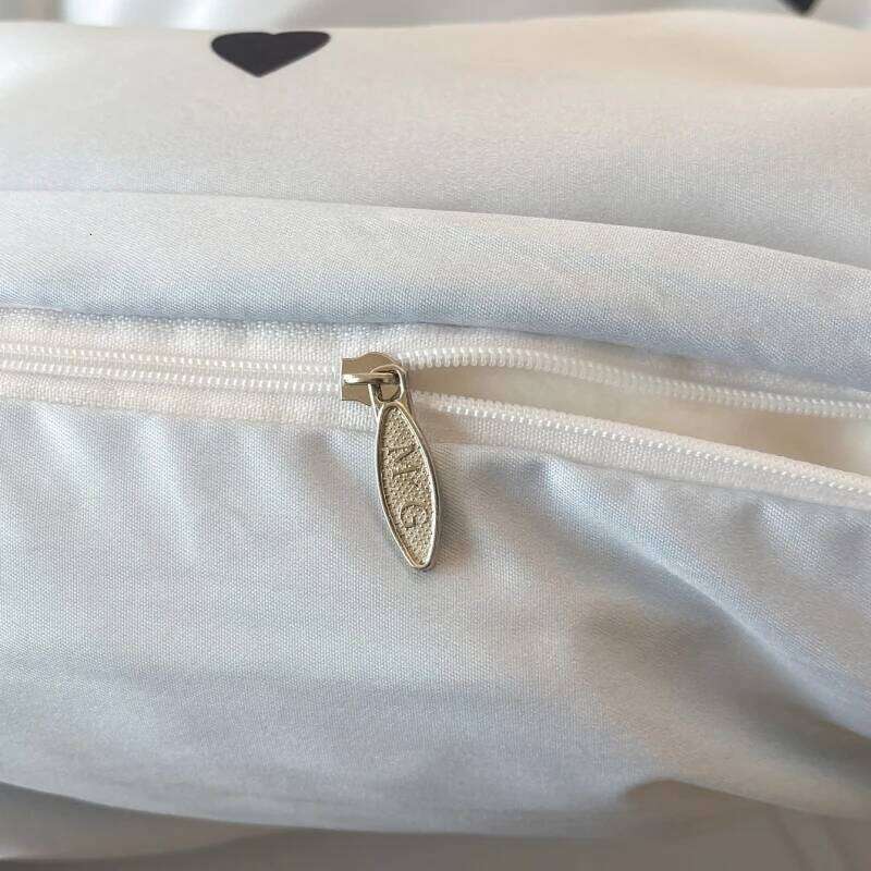 3pcs Blue Duvet cover set 1*Duvet Cover + 2*Pillowcase, Without Core, Heart print Bedding Set, Soft Comfortable H260311