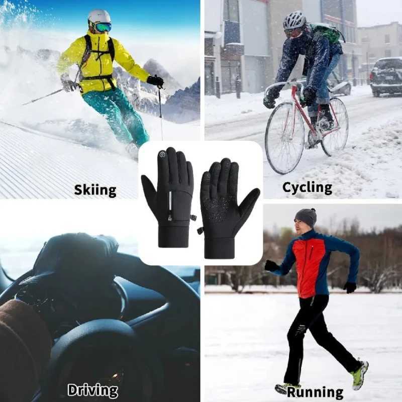 Winter Gloves Waterproof Thermal Sport Glove Men Women Running Cycling Driving Ski Hiking Warm Glove for Work ski gloves M260311