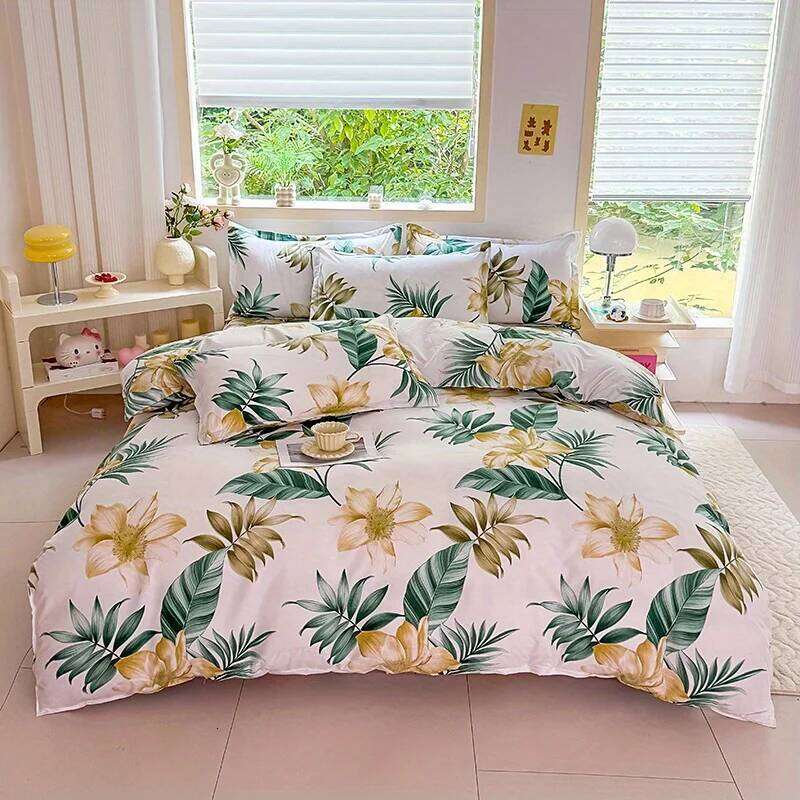 3-Piece Duvet Cover Set with 2 Pillowcases, Breathable Polyester, Machine Washable, Zipper Closure H260311