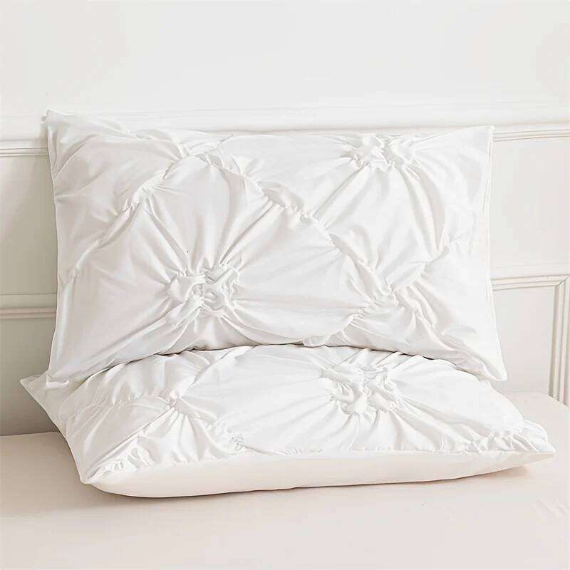 3 pieces of simple plain color fabric 100% polyester fiber quilt covers, soft with heart-shaped jacquard patterns H260311 - view 3