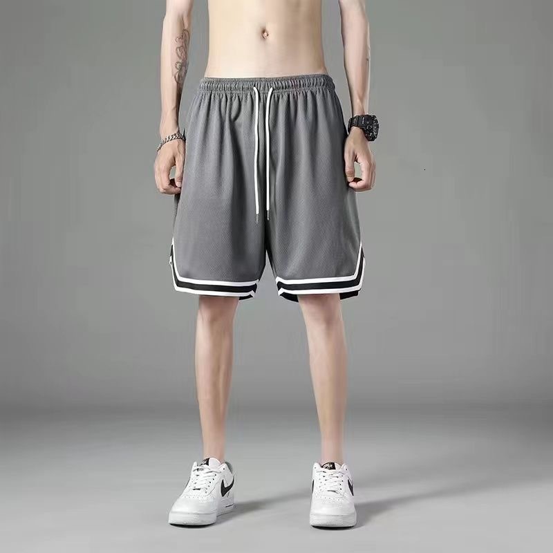 Men's Trendy Mesh Running Sports Shorts Five-point Long Shorts New Summer Designer Pants Mid-length Breathable Shorts For Men