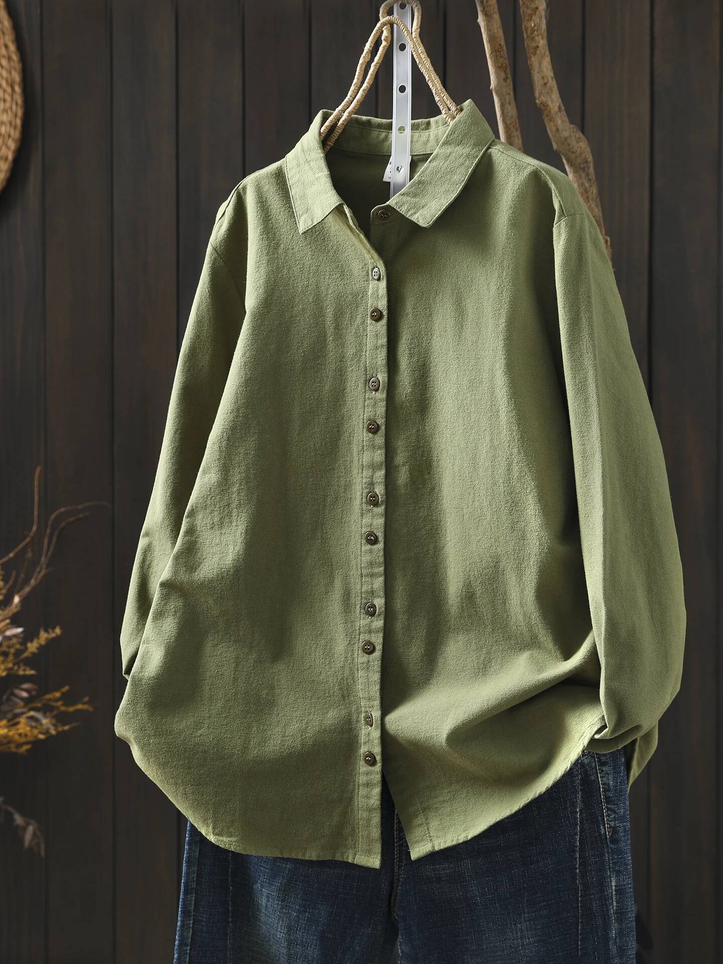 2026 For Women New Spring Cotton Purple Literary Beautiful Design Sense Solid Color Shirt ZF1739