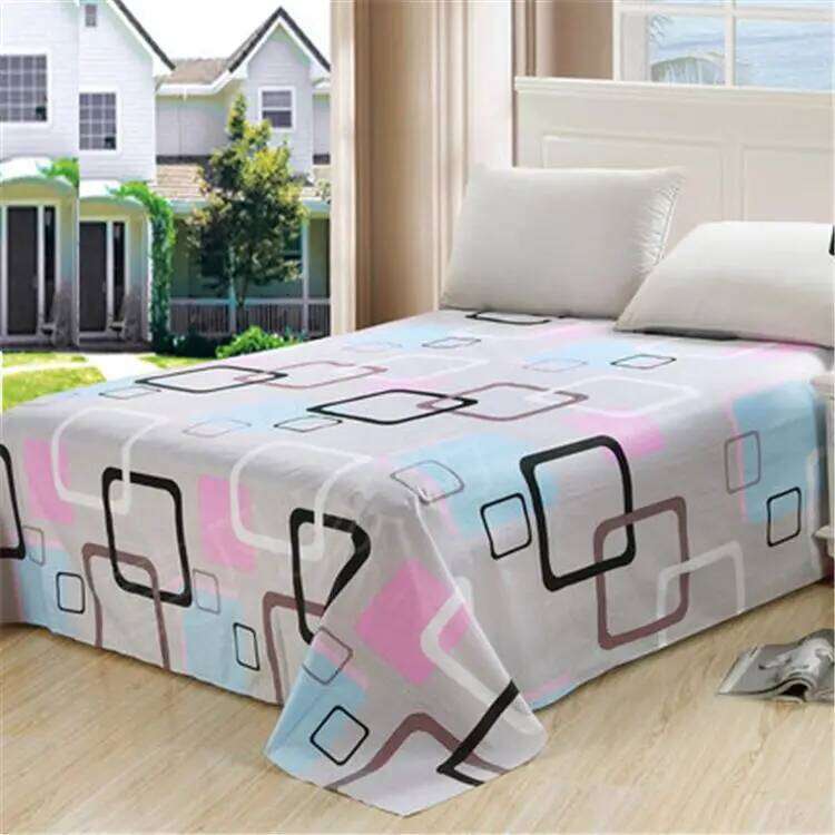 Queen Size Single Soft Brushed Cotton Bedding Rustic Design All Seasons Breathable 1.6m Double Bed Sheet H260311