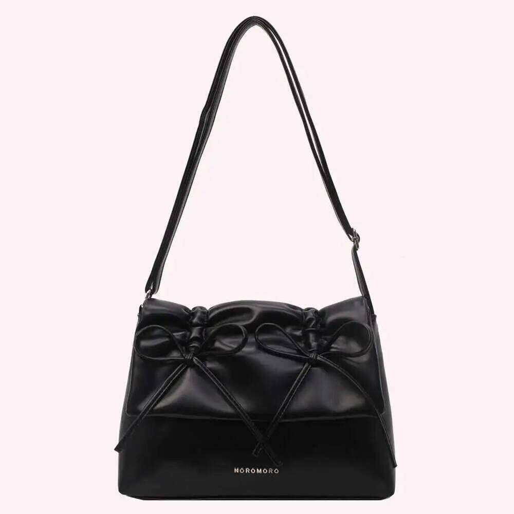 Women Bowknot Pu Shoulder Casual With Flap Cover Trendy Bag Stylish Fashion for Daily Office Use Solid Color Handbag XJ260311