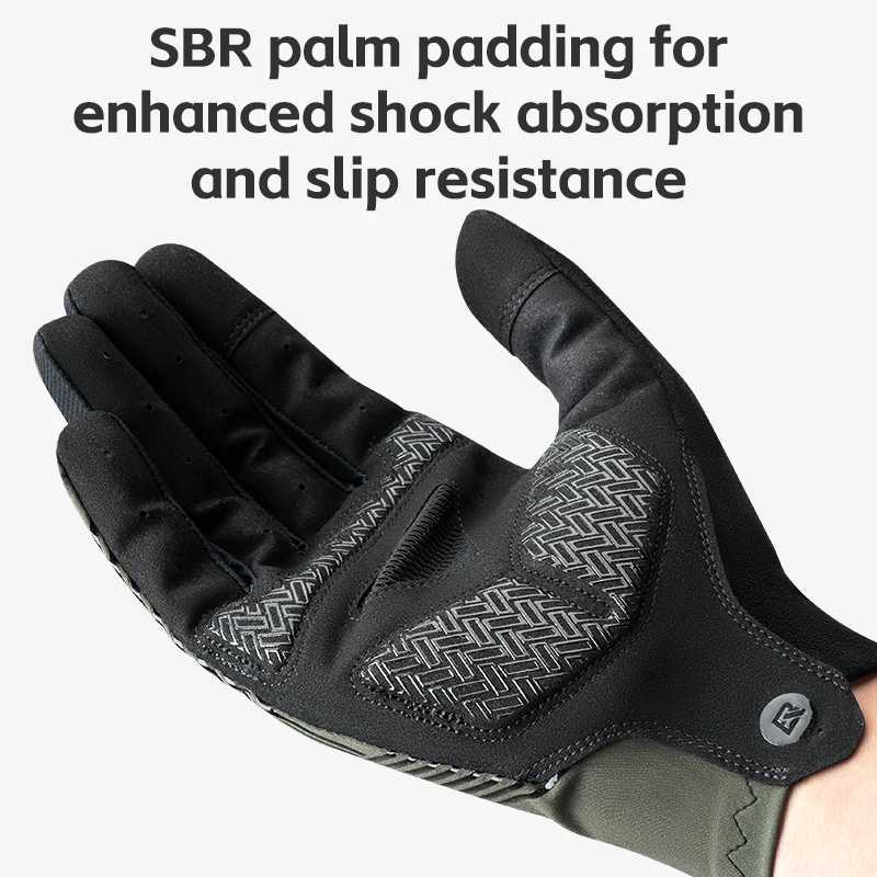 ROCKBROS Summer Cycling Gloves Breathable MTB Road Bike Non-slip Gloves Touch Screen Spring Full Finger Motorcycle Riding Gloves M260311