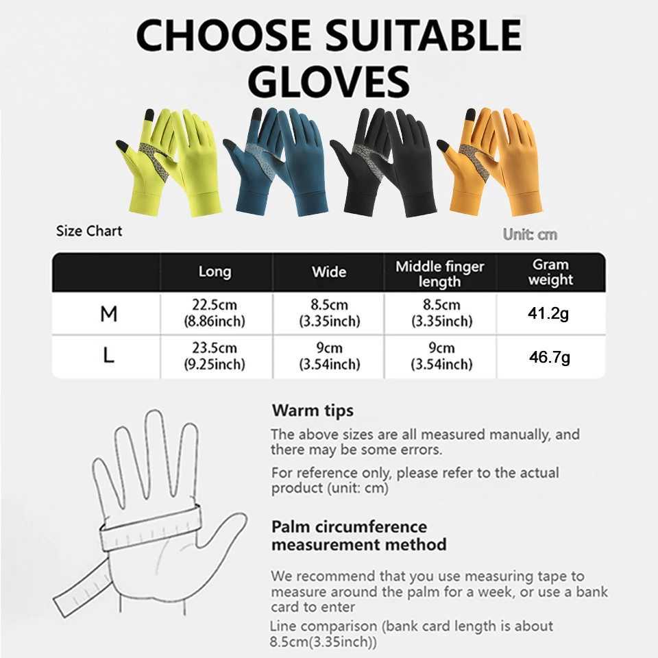 GTUBIKE Sports Outdoor Running Mens Winter Warm Touchscreen Cycling Gloves Womens Autumn/Winter Thin Edition with Velvet M260311