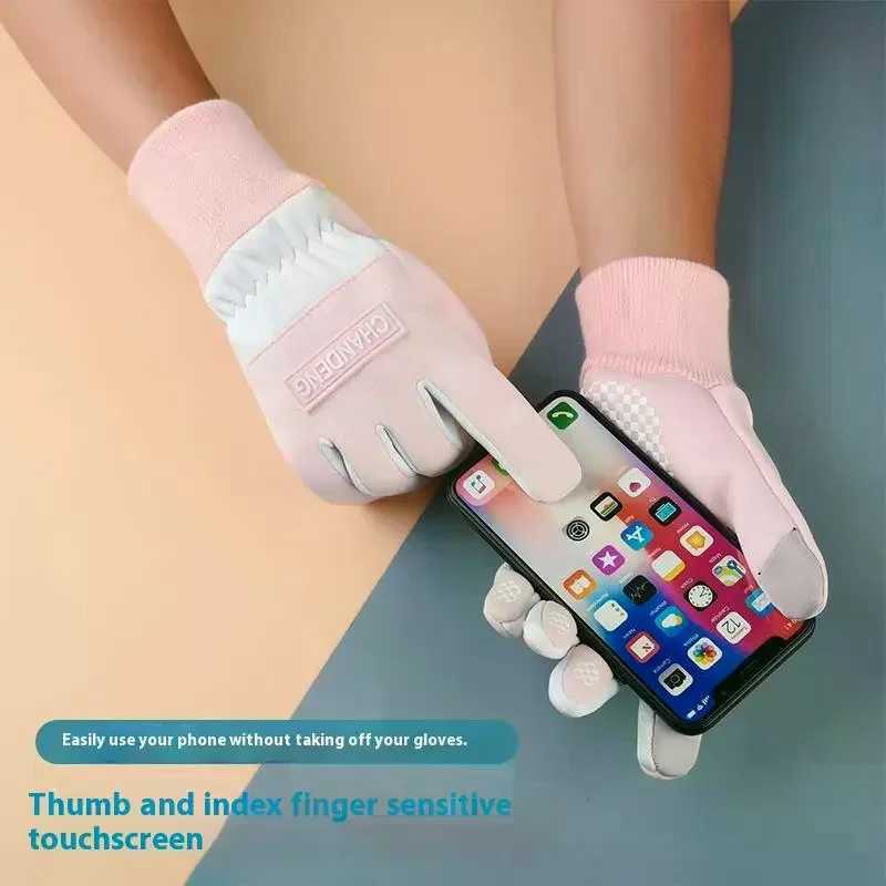 Women Outdoor Cycling Gloves Autumn Winter Gym Fitness Sports Running Warm Touch Screen Nonslip Gloves Motorcycle Gloves M260311