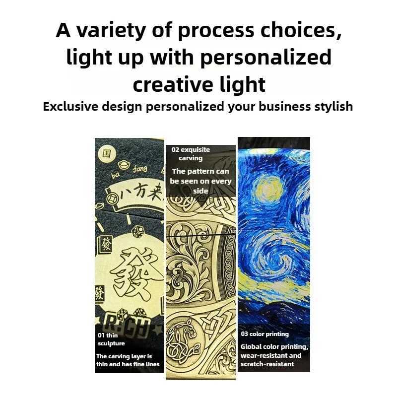 High-end Custom Kerosene Brass Lighter Custom Personalized Design Laser Engraving UV Color Printing N260311
