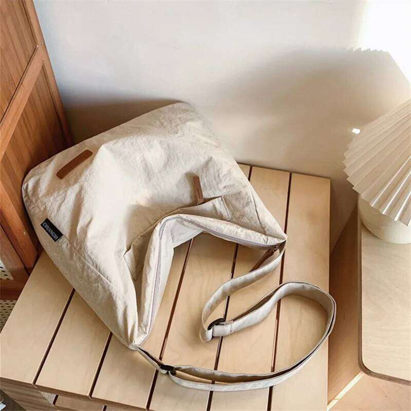 Washed Fabric Cloth Men Large Capacity Shoulder for Women Versatile Cross Body Bags Students Messenger School Bag XJ260311