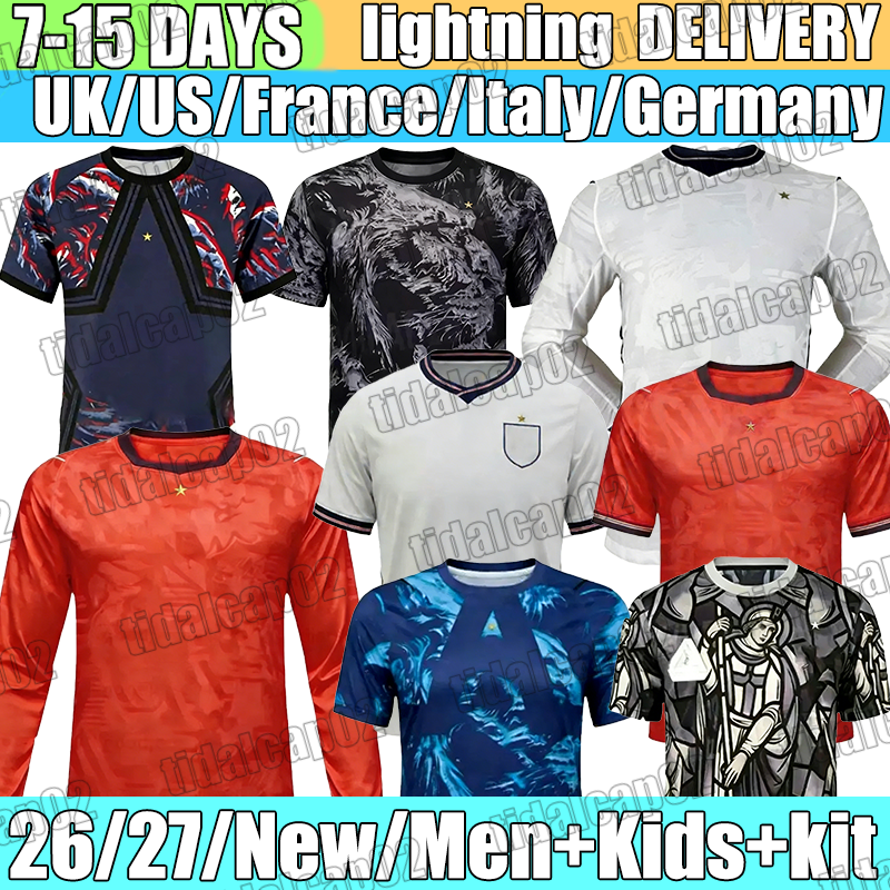 2026 England jersey Saka Foden Rashford home away Football Shirt EZE ANDERSON ROGERS Maguire Soccer Jerseys HENDERSON Stones JAMES 26 27 Football Shirt Men Kids kit