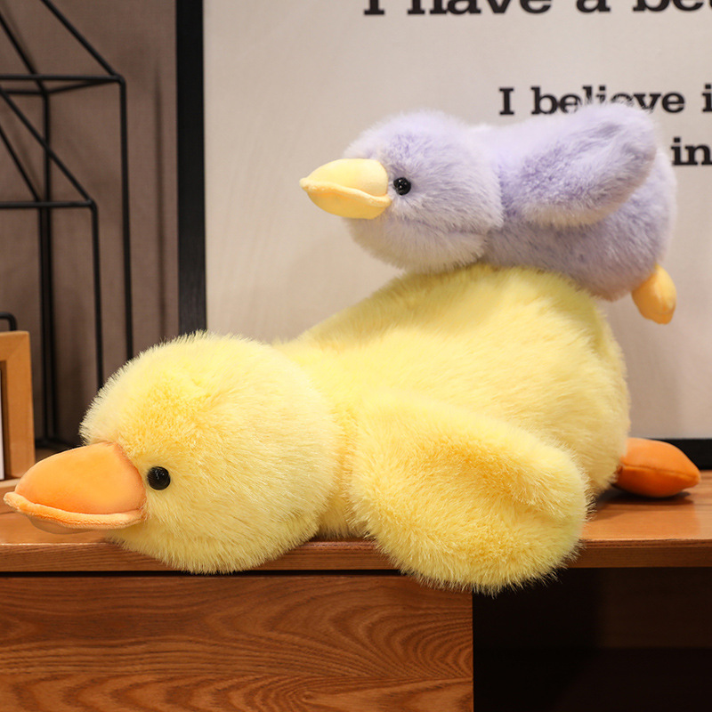 New fried duck big yellow duck doll creative doll lying duck throw pillow cute baby giving men and women birthday gifts