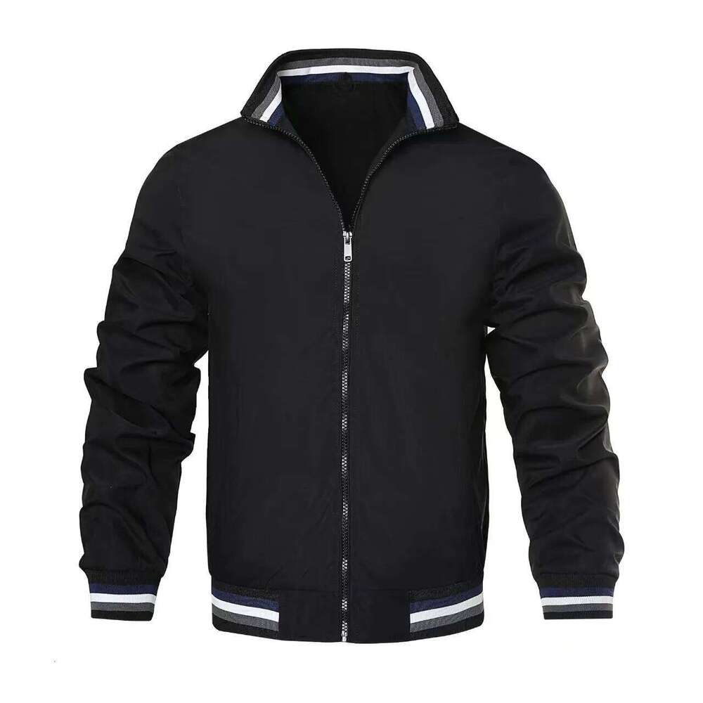 Spring Summer Bomber Jacket Black Casual Slim Fit Baseball Mens New Autumn Fashion Jackets for Men 26H0311