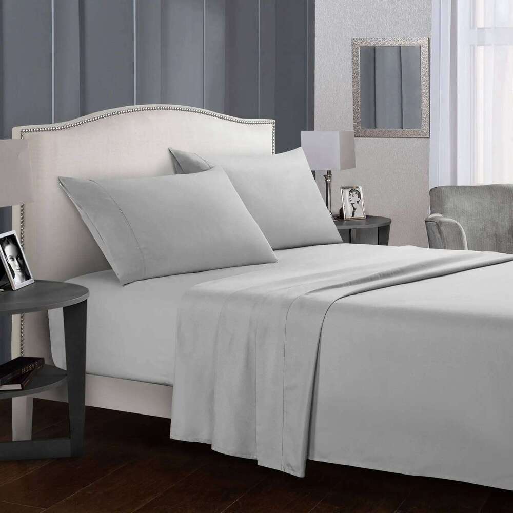 Bedding 4Pcs with Fitted Pillowcases TWIN FULL KING Size Linen Complete Cover for Home Soft Bed Sheet Set H260311 - view 4