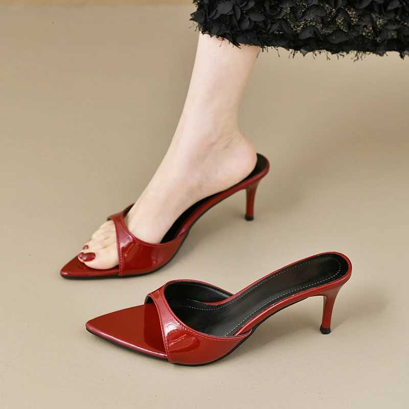 Womens High Heels Summer Women Fashion Classic Pointy Open Toe Stiletto Heels Sexy Womens Party Womens Sandals K260311