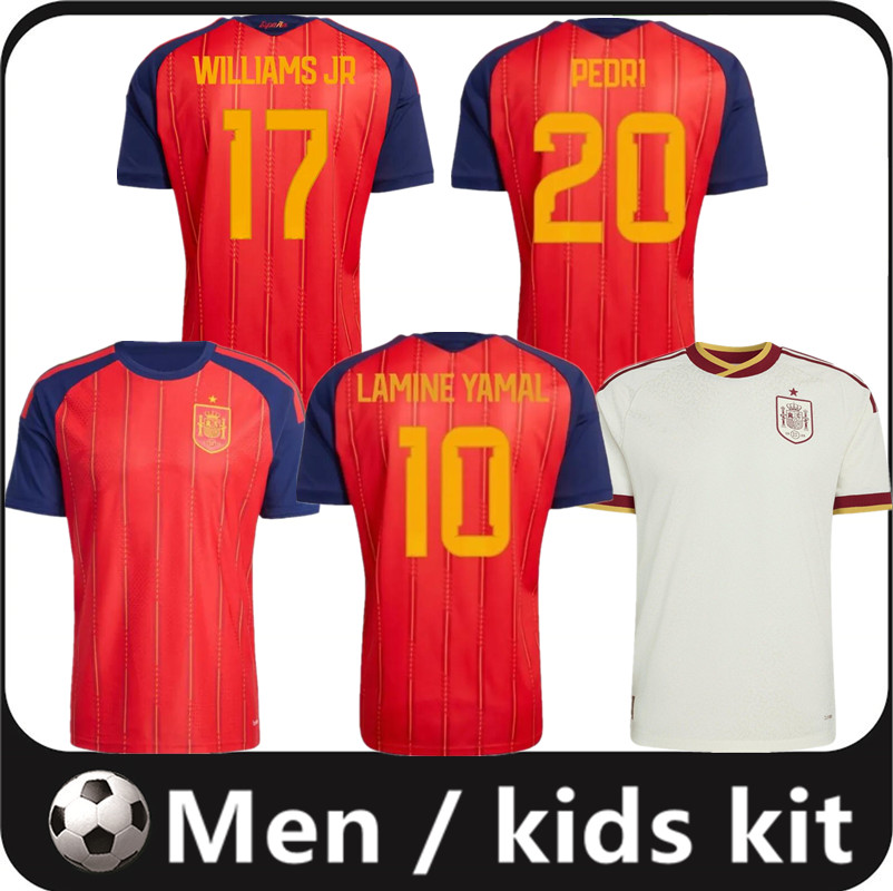 2026 World Cup Spain Jersey Kid LAMINE YAMAL 26 27 Soccer Jerseys PEDRI Carvajal Football Shirt WILLIAMS JR MERINO RODRIGO CUBARSI FERMIN Men kids kit 16-4XL