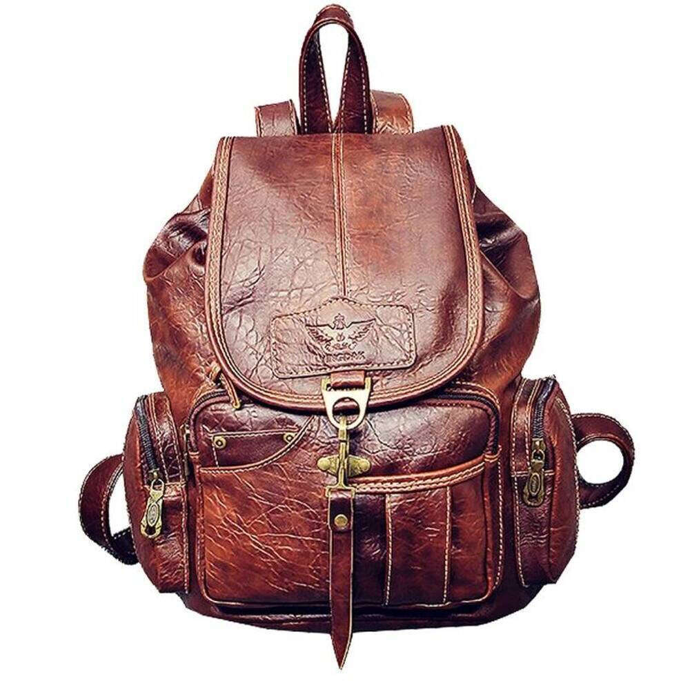 OLOEY Women's Leather Backpack Teenagers Fashion Anti-Theft Backpacks Woman Mini Luxury School Backpack For Women