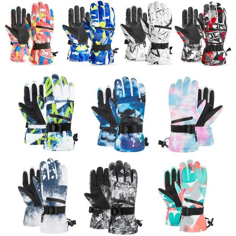 Ski Gloves Women Men Ultralight Waterproof Touch Screen Winter Thick Warm Snowboard Gloves Outdoor Mountain Biking Snow Gloves M260311