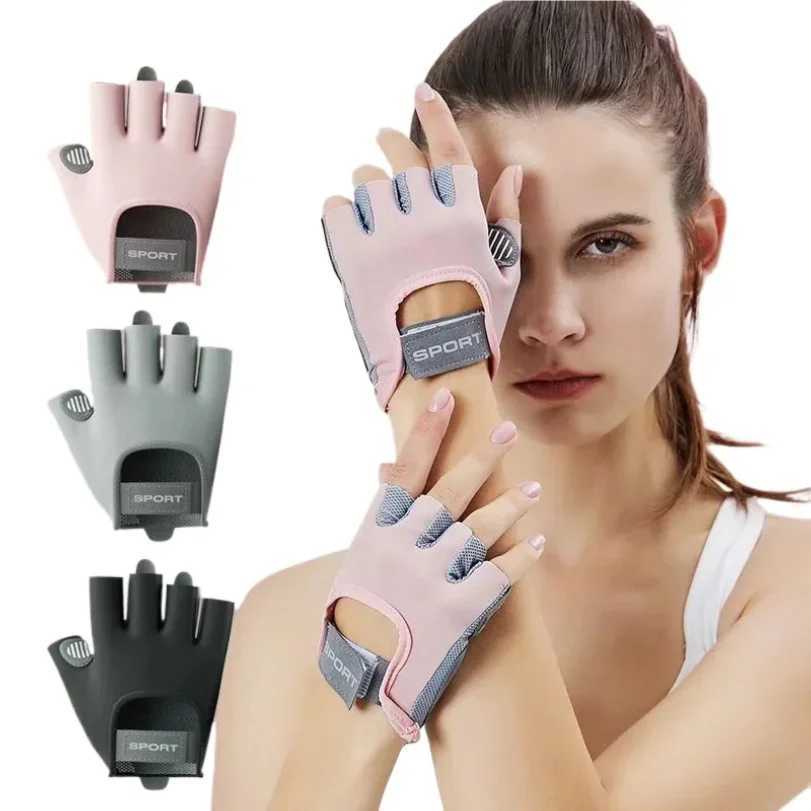 1 Pair Gym Body Building Training Fitness Gloves Sports Weight Lifting Exercise Slip-Resistant Gloves for Women Men Yoga Gloves M260311
