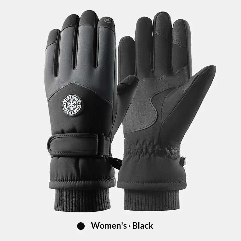 Winter Ski Gloves for Men and Women Water-Repellent Windproof Thickened Warmth Anti-Slip Touchscreen Driving and Riding Glov M260311