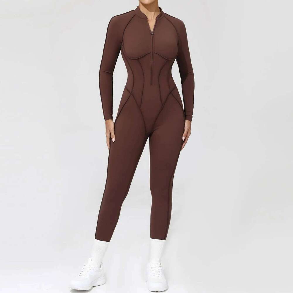Yoga Suit Gym Set Training Sportswear Fitness Long Sleeved Sports Jumpsuit Women Push Up Female Workout Clothes Bodysuits 26H0311