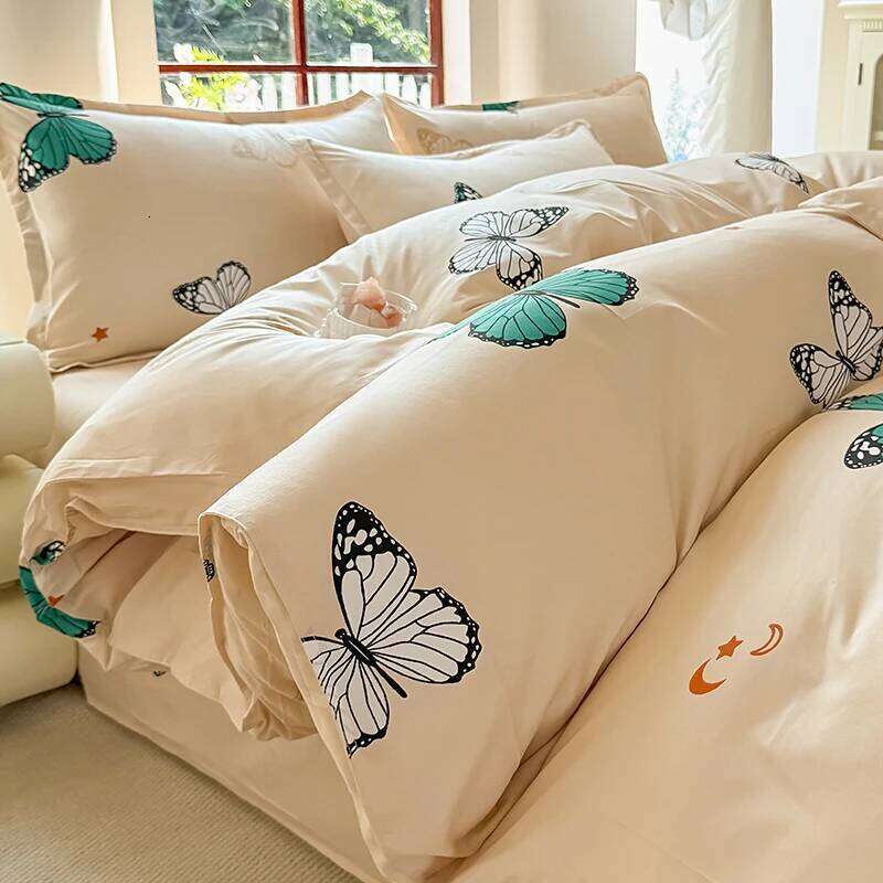 3pcs Brushed Bedding Pillowcase Set Skin Friendly Breathable Duvet Cover Pillowcases -DWFY H260311