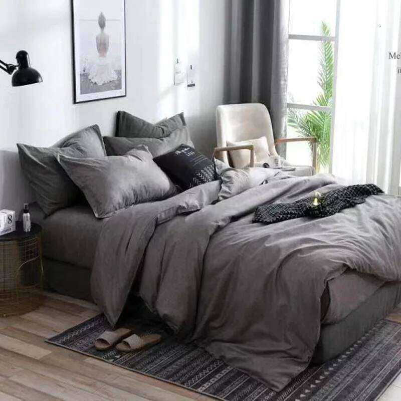 3PC Flannel Duvet & Pillowcase Warm Winter Bedding, Queen King Size Bed Linen, Cozy Hotel Style Comforter Cover Set H260311