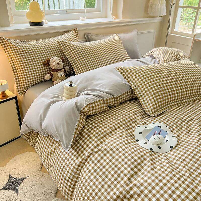 3pcs Simple, soft skin-friendly 3-piece set 1 duvet cover +2 pillowcases without core Modern and breathable H260311 - view 7