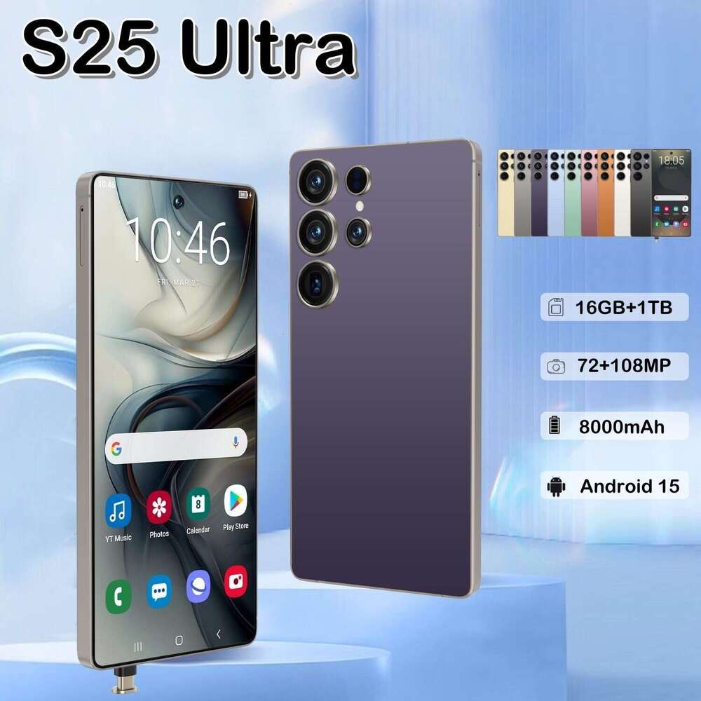 Famous brand cross-border new S25 Ultra smartphone with 6.9-inch large screen and 16+1T phone from CKS, the original manufacturer
