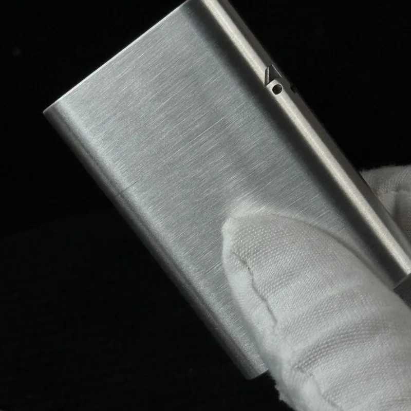 Metal delicate kerosine lighter armor CNC hollowed out old grinding wheel ignition creative engraving custom windproof lighter N260311