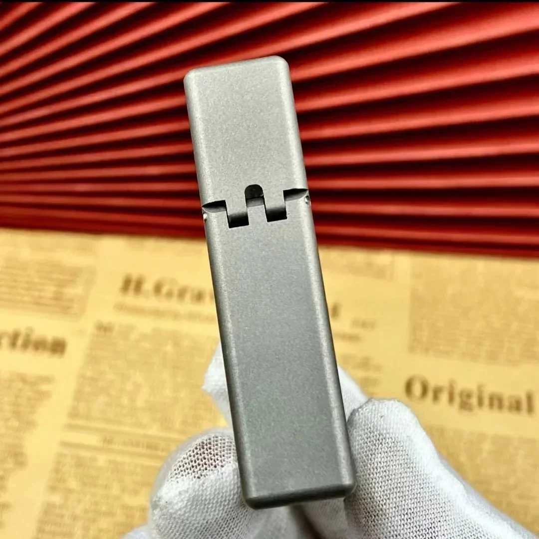 EDC Titanium Alloy Narrow Type Square Box Large Hinge Thick Shell Windproof Gift Hiking Handle Portable Tools N260311