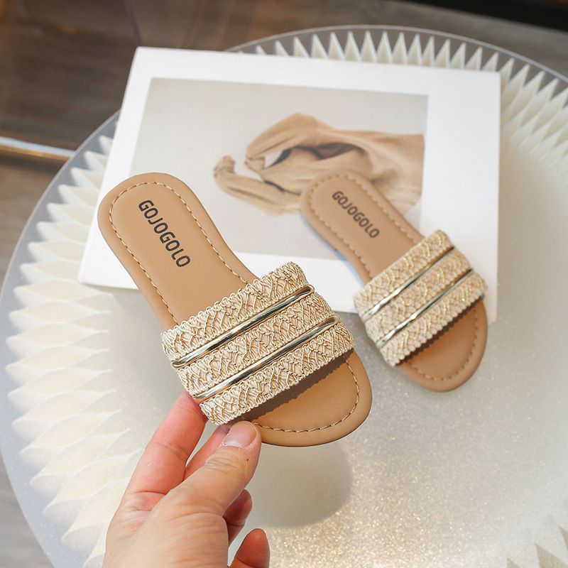 Designer Kids Flat Slippers Open Toe Girl Slippers Casual Summer Kidszworld Kid Girl Slippers Comfortable Outdoor Beach Slipper Shoes Toddler Size 26 