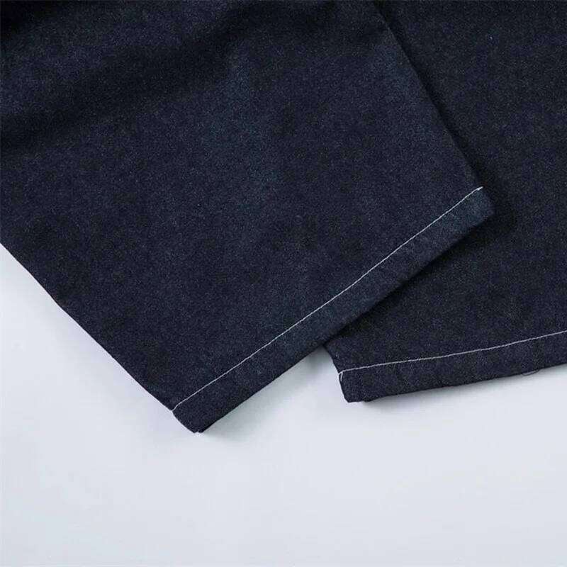 MirrordustPleated Baggy Men Loose Wide Leg Trousers Streetwear Harajuku Hip Hop Jeans Denim Pants Z260225