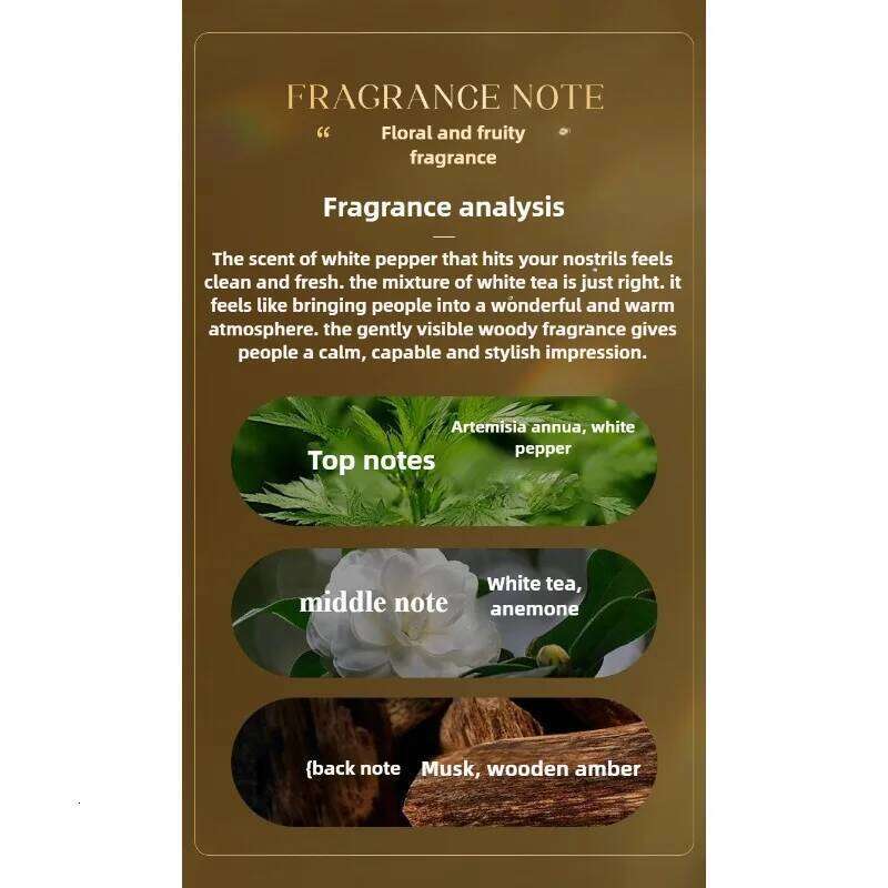 Elegant White Tea Moss Perfume for Women 30ml Soft Floral Woody Scent with Delicate Freshness and Long-Lasting Gentle Allure Z260311