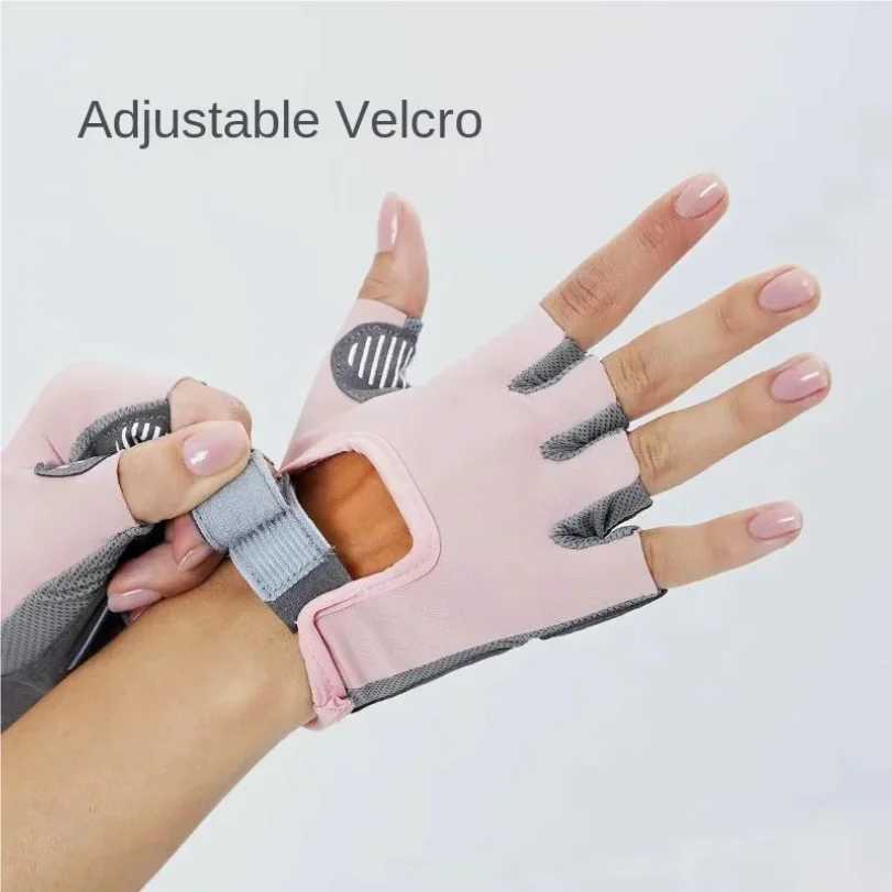 1 Pair Gym Body Building Training Fitness Gloves Sports Weight Lifting Exercise Slip-Resistant Gloves for Women Men Yoga Gloves M260311