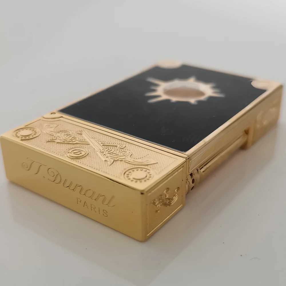 JTDunant Lighter Pure Copper Lacquer Refillable Gas Smoking Cigar Gadgets Men Halloween Gifts Collections 2025 N260311