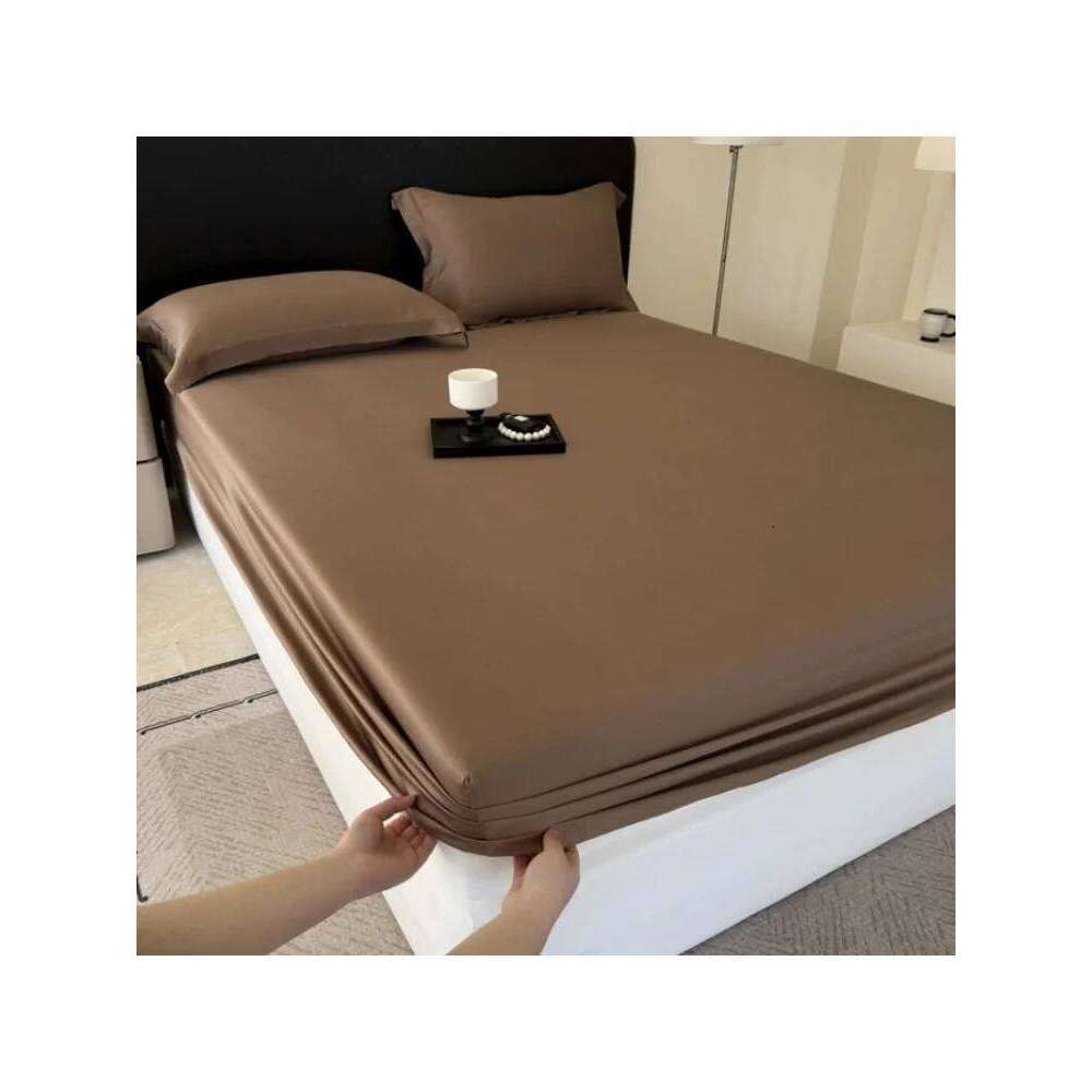 100%Lyocell Eucalyptus Bedding,Coffee Single Duvet Cover Natural Plant Fiber Bed Sheet Or Silky Pillowcase For Four Sesason H260311