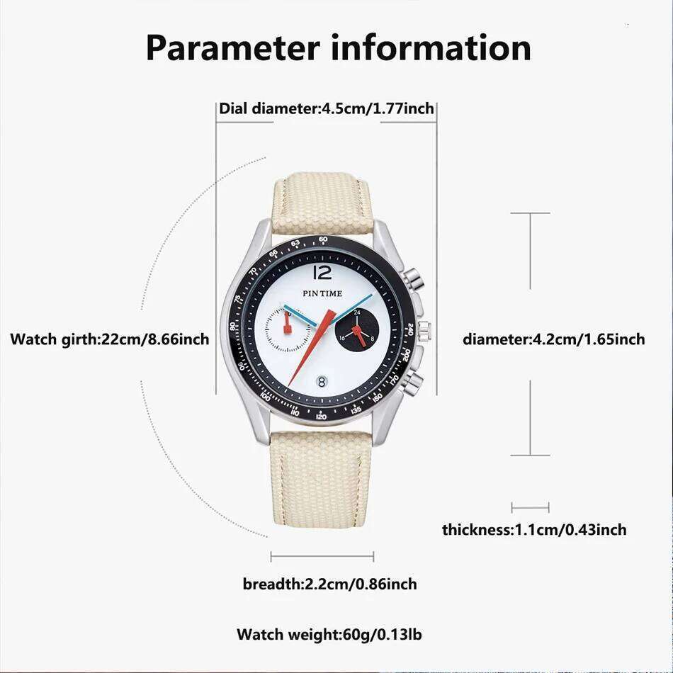 PINTIME 2025 Simple Light Luxury Gift High Quality Quartz Qatch Brand Genuine Waterproof Men's Watch