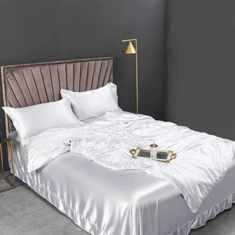4pcs Pure Silk Bedding High End Quilt Bed Set Duvet Cover Bedsheet Pillowcases Natural Bedcloth Sets H260311 - view 6