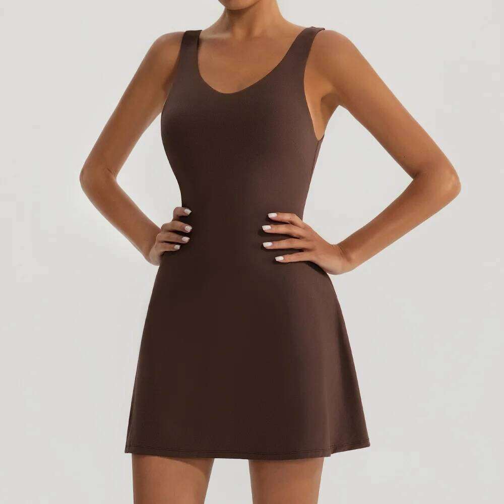 Tennis Fitness Dresses Women Fake Two Piece Sports Dress Outdoor Casual High Elasticity Running Yoga Golf Mini Skirts 26H0311