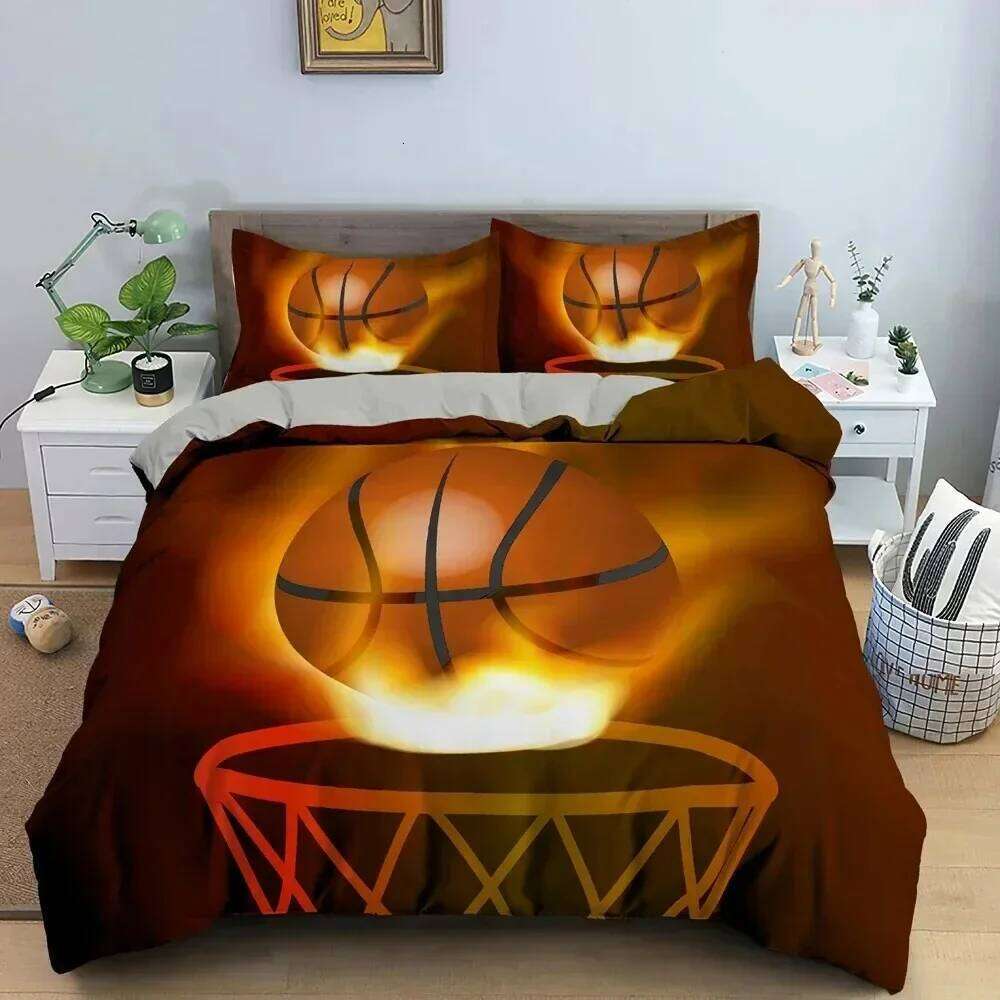 3D Basketball Bedding Set For Boy Bedroom Duvet Comforter Covers Single Twin King Size Quilt Cover Home Textile H260311