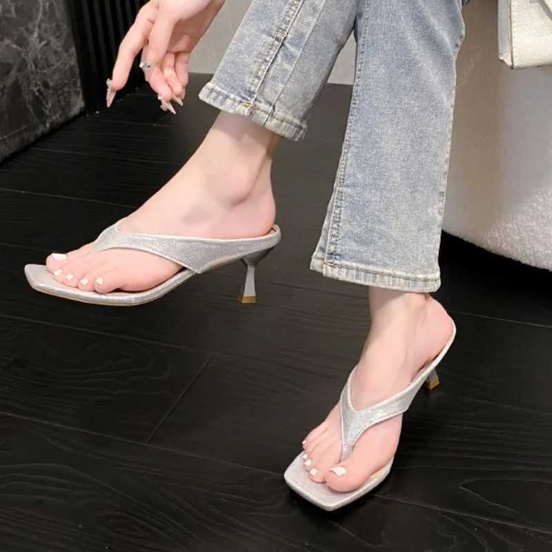 2025 New Female Summer Sexy Heels Sandals Slides Ladies Shoes Fashion Women Pumps Flip Flops High Heels Shoes K260311