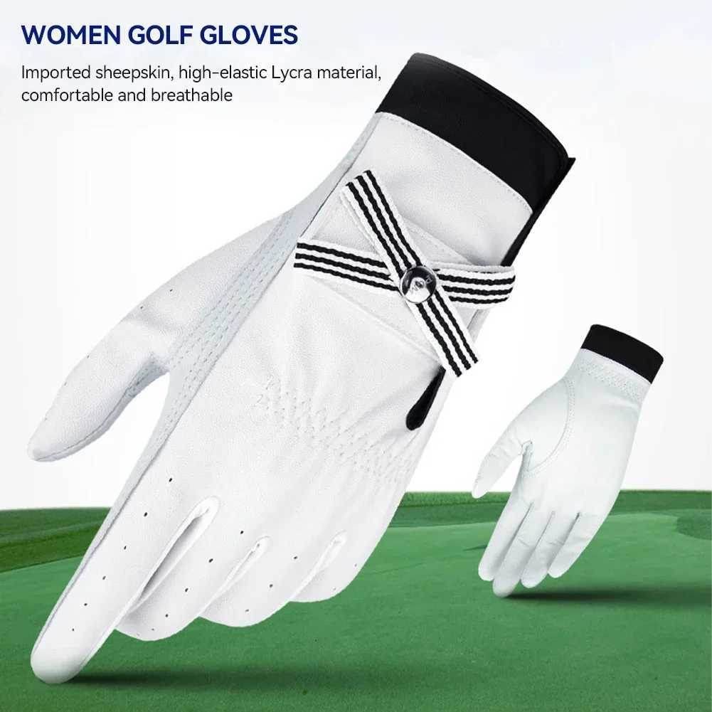 1Pair Bow Women Leather Glove With Removable bowknot Full Finger Gloves 1 Pack Left Right Hand Fit Ladies Girls M260311