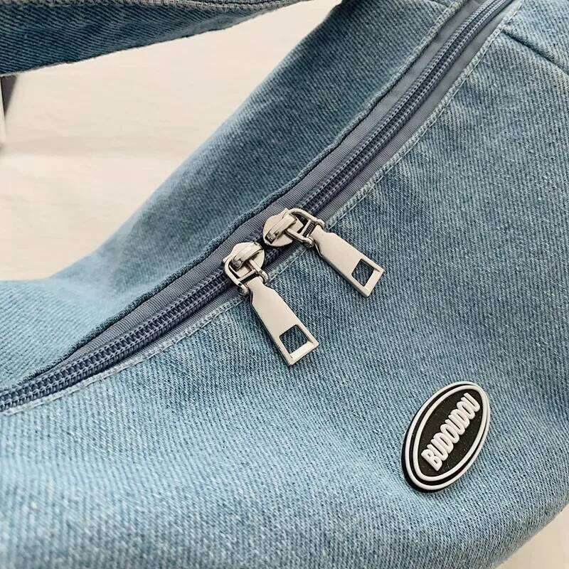 Trendy Denim Shoulder Women 2025 Big Size Jiaozi Bag High Quality Casual Commuter Handbag for Ladies Girl Gif Autumn Winter XJ260311