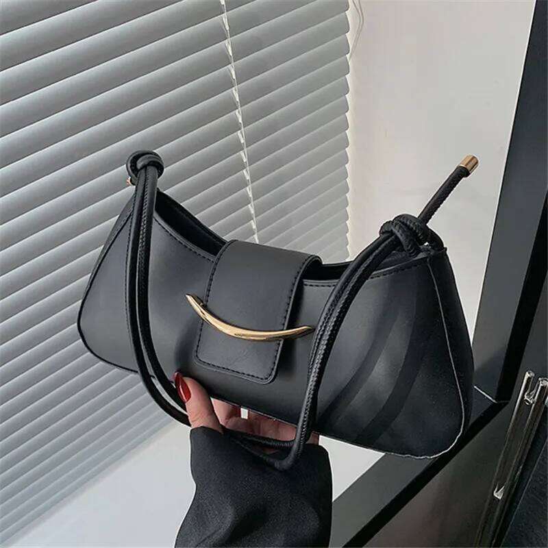 Fashion PU Leather Tote Single Handbags Shoulder Underarm Bag, Stylish Simple Cross Body Bags for Women Daily Use XJ260311